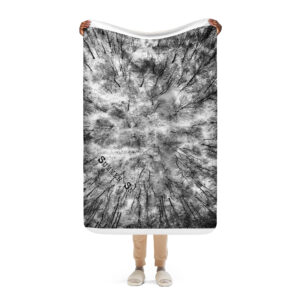 Summer Snow Trees Sherpa blanket